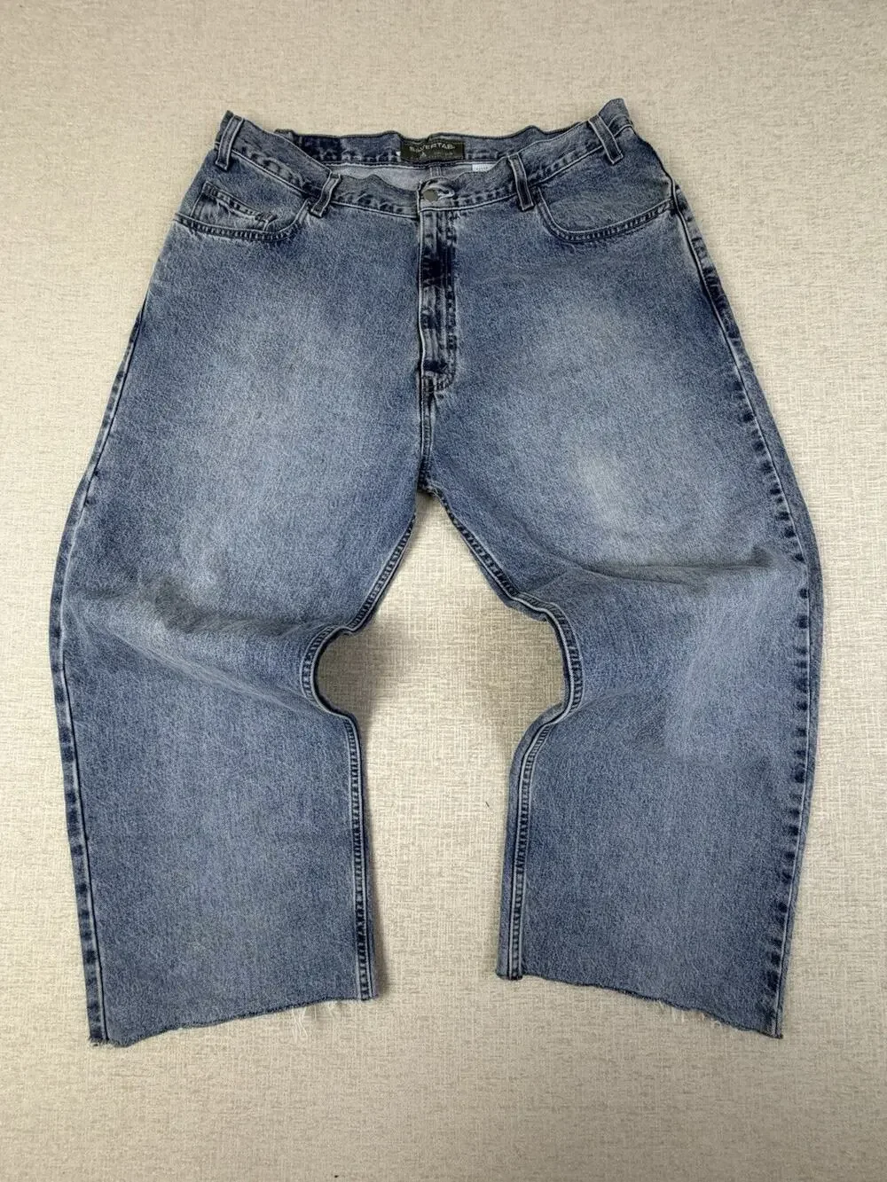 Levi’s SilverTab Oversized Jeans Men’s 38x26 Blue Denim Cutoff Raw Hem
